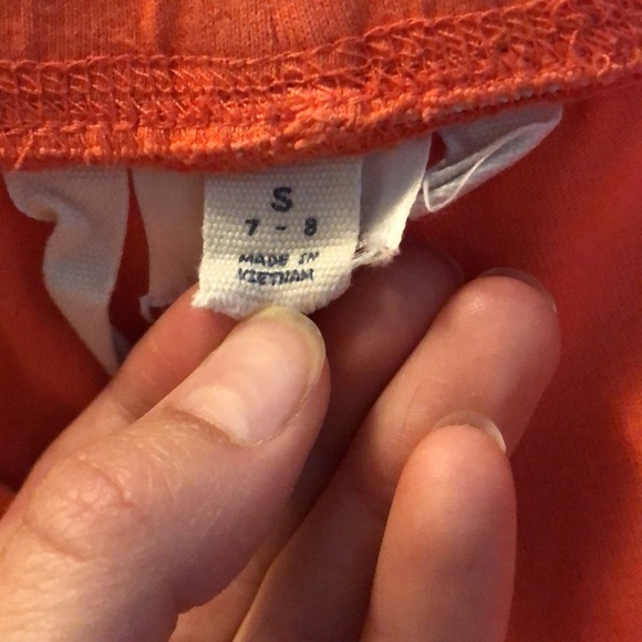 Girls’ Lands End Orange Shorts - Picture 5 of 5
